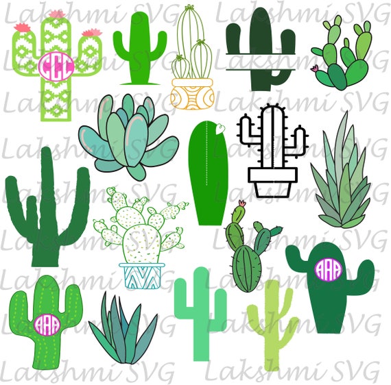 Download Cactus Monogram svg cactus svgcactus clipartcactus