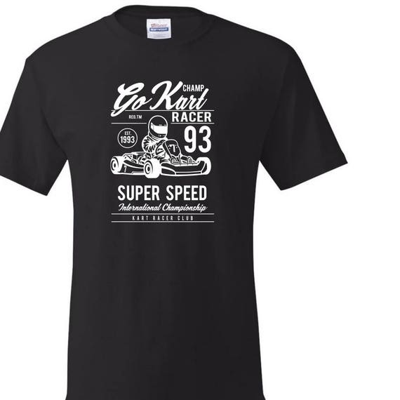 Go Kart racing retro Custom T Shirt Graphic Vinyl Design