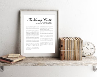 The Living Christ, LDS Prints, LDS Printable, Mormon Art, Family A Proclamation, LDS Home Decor, lds digital download, lds gift
