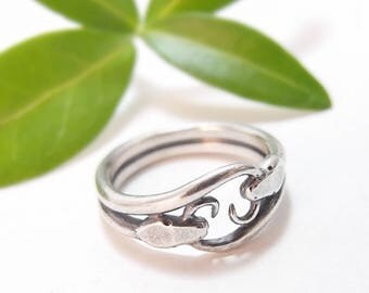 Snake Ring, Double Ouroboros Ring, Statement Ring, Sterling Silver Ring, Mens Ring, Womens Ring, Handmade Ring, Reptile Ring