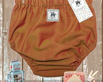 Baby Bloomers, Bubble Shorts, Baby Pants, Knickers, Brown Diaper Cover, Indian Cotton, Retro Bottoms, Diaper Cover, preemie to 6