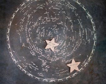 Constellation Nursery, Constellation Zodiac Print, Custom Star Map, Astrology Decor, Night Sky, Zodiac Nursery, Custom Constellation Art