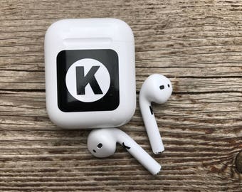 AirPod decal, apple, case decal, decal sticker, gift for him, gift for grads, stocking stuffer, personalized decal