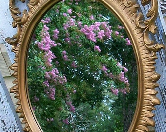 Medium Vintage Gold Syroco Ornate Shabby Chic Wall Mirror