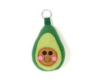 plush avocado keychain