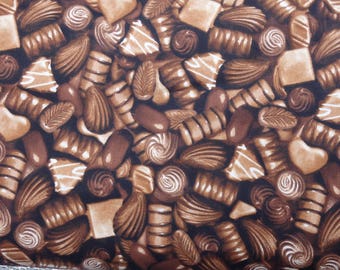 Chocolates Fabric, Woven Cotton, Northcott Fabrics, Chocolate Lover Fabric, Valentines Fabric - By the Half yard