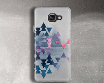 Case for Samsung Galaxy A3 2017 Case neon triangles for A5 2017 Case clear for A7 2017 Case grey pastel for A3 A5 A7 2016
