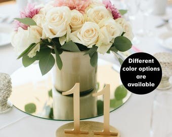 Gold Table Numbers, Wedding table numbers, Plain wood, Wedding Table Decor, Table Numbers, Wedding centerpieces, Table Numbers Wedding