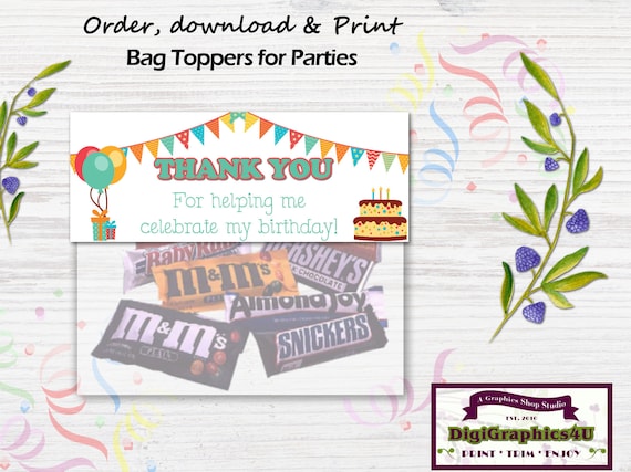 Free Printable Treat Bag Toppers Thank You
