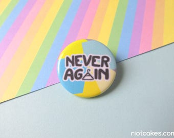 Never Again Feminist Pro-Choice Button