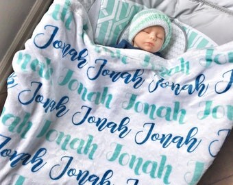 Personalized Boy Blanket - Monogram Boy Blanket - Personalized Baby Blanket - Monogram Baby Boy Blanket - Name Blanket - Baby Shower Gift