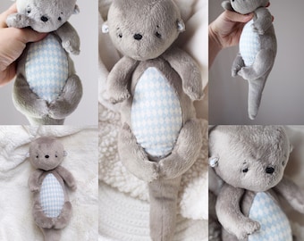 Stuffed Animal- Toy Otter - Tati Otter- Handmade Otter -Made to Order