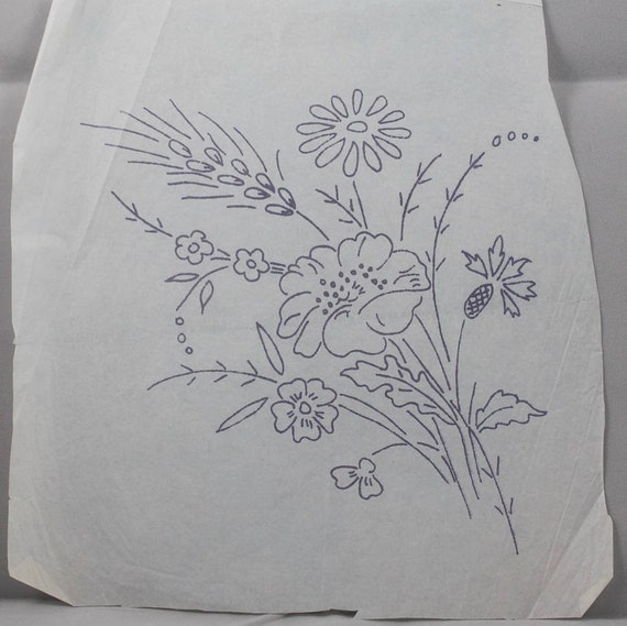 Flower Bouquet Vintage Iron-on Transfer