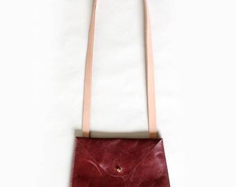 Cognac Leather Crossbody Bag