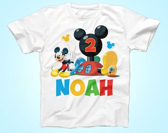 Mickey Mouse Birthday Tshirt, Mickey Mouse Clubhouse Birthday Shirt, Mickey Mouse Birthday Boy Shirt, Personalized Party Tshirt