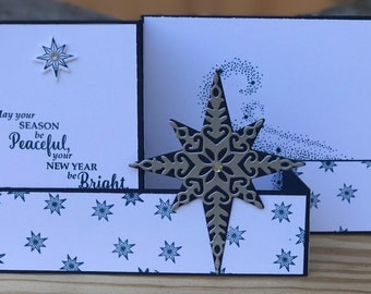 3D Christmas card, Z fold Christmas card, Christmas card, Star of Light