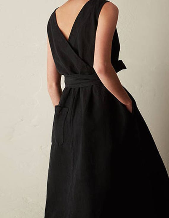 Linen Dress Midi dress Dress with sleeves Dress Woman