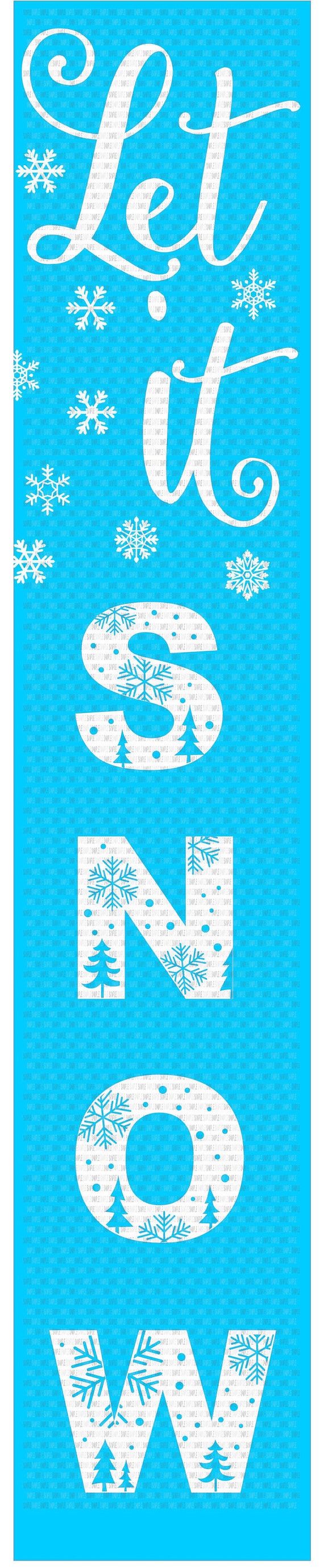 Download Vertical Let is Snow Digital Image for Signs SVG PNG JPEG