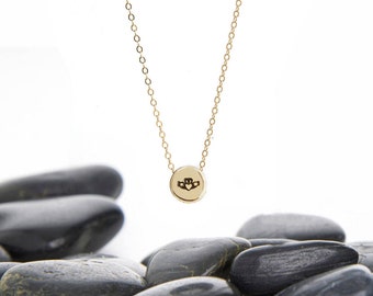 Tiny Necklace, Claddagh Necklace, Claddagh Symbol, Claddagh Charm, Claddagh Jewelry, Celtic Symbol, Gold Claddagh, Eco Friendly, n245MBR
