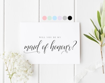 Will You Be My Maid Of Honour, Card For Maid Of Honour, Maid Of Honour Proposal Card, Maid Of Honour Request Card, Be My Maid Of Honour Card