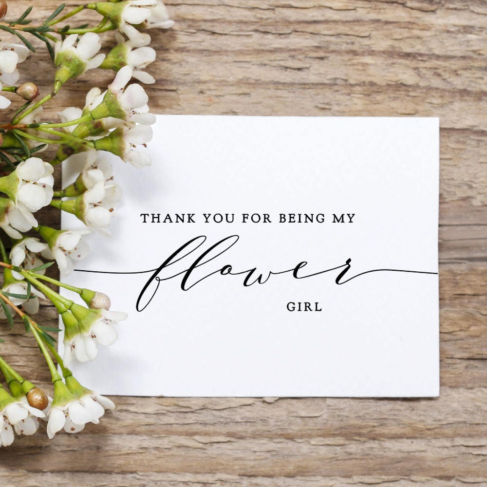 Thank You For Being My Flower Girl, Printable Folded ...