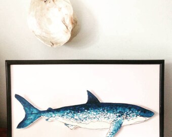 Shark Wall Art shark wall art | etsy Shark Wall Art shark wall art | etsy
