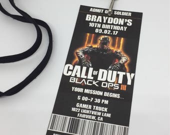 Call of Duty Birthday Invitations - Xbox/PS3 Birthday Party - Call of Duty Printable Invitation - Black Ops Invitations - Printable PDF File