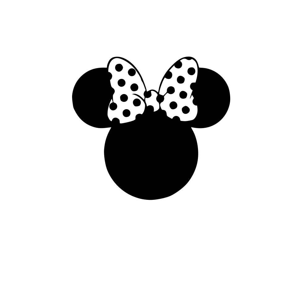 Download Minnie Mouse Silhouette Vector SVG and PNG Digital Download