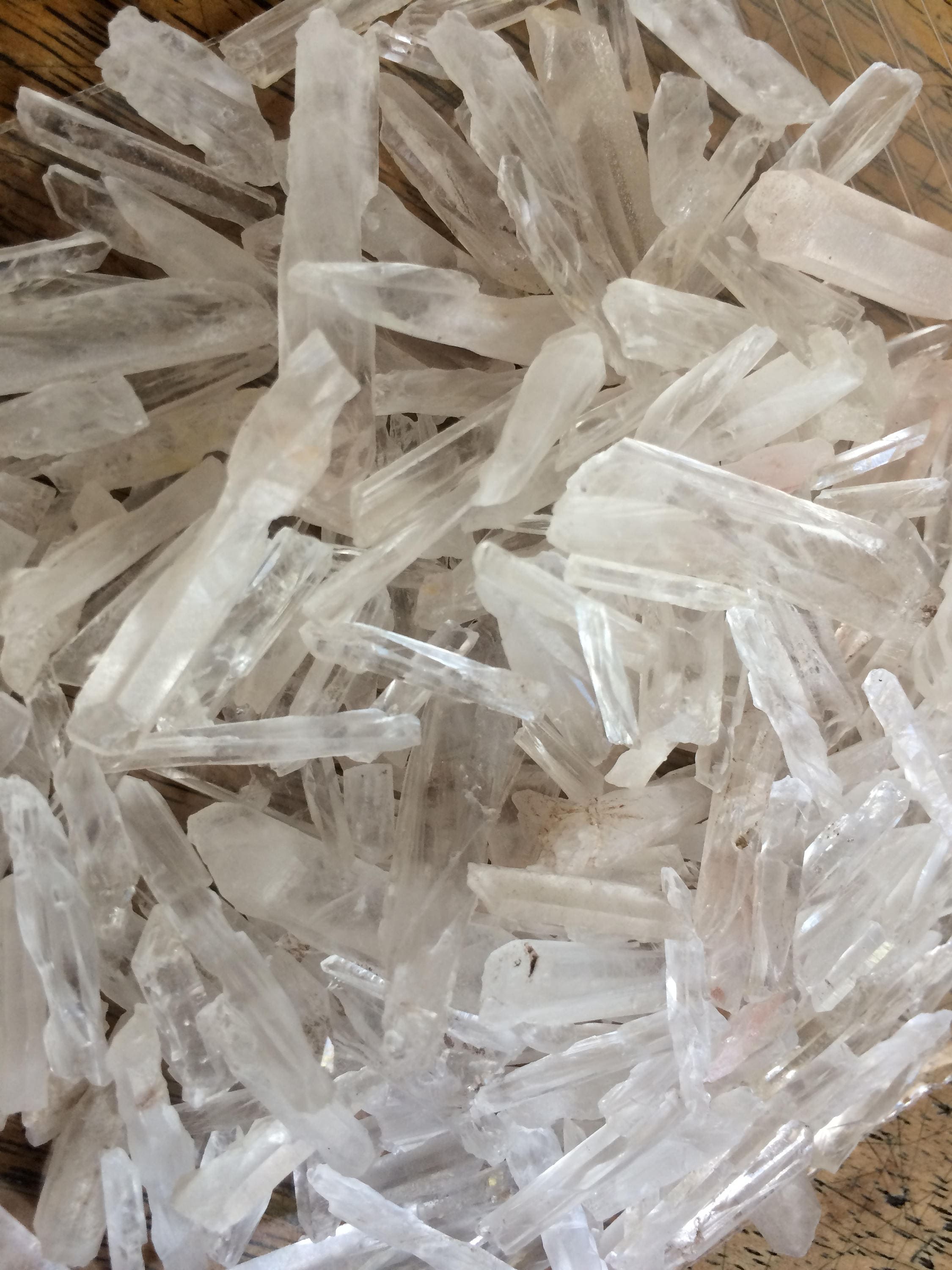 Clear Quartz Crystal Shards, Pieces, Fragments Busted Points Broken