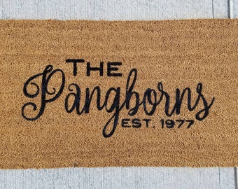Personalized Doormat - Outdoor Doormat - Customized Doormat - Last Name Doormat