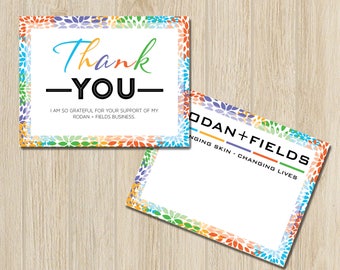 PRINTABLE Rodan and Fields Thank You Card, Rodan + Field Thank You Note, Thank You Post Card / Instant Download RF007