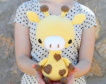 PATTERN: Cuddle-Sized Giraffe Amigurumi, Crocheted Giraffe Pattern, Giraffe Toy Tutorial, PDF Crochet Pattern