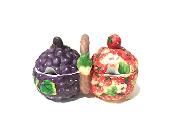 Salt Cellar, Salt and Pepper, Salt Bowl, Vintage Salt Cellar, Fruit form Salt Cellar