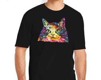 Meow Cat T-shirt Cat Wearing Glasses Meow Feline