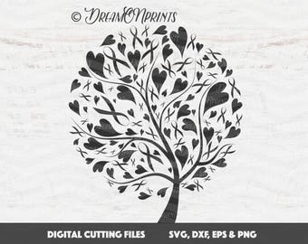 Cancer Ribbon SVG, Cancer Ribbon Tree svg, Cancer Survivor, Awareness Ribbon SVG, SVG Files For Cricut, Svg Files For Silhouette SVDP301