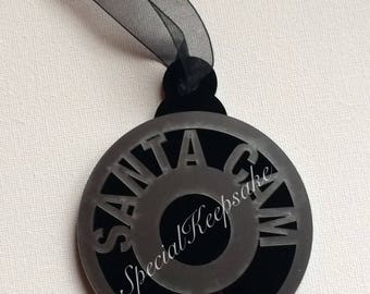 Santa Cam Elf Cam Surveillance Camera Children Father Christmas Tree Bauble Decoration List Christmas Ornament Novelty Spy Camera Acrylic