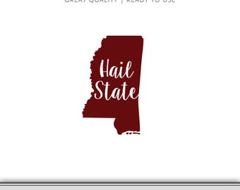 Hail state svg | Etsy