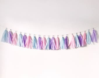 Cotton Candy Tassel Garland | Tassel Garland | Baby Shower Decorations | Baby Shower | Birthday Party Decorations | Birthday Party | Girly