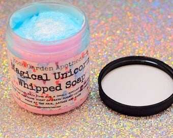 Magical Unicorn Whipped Soap>Sparkly Glitter Soap>Cotton Candy Scented Whipped Soap>Unicorn Party>Stocking Stuffer>Party Favors>Dreamy Soap