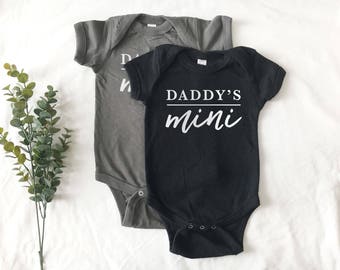 Daddy's Mini Onesie | New Dad Gift | Baby Shower Gift | Daddy's Little | Gender Neutral Baby Onesie | Mini Me Onesie | Modern Baby Onesie