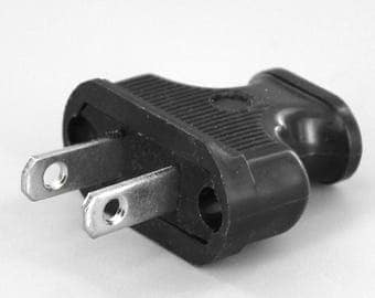 Vintage Lamp Plug - Black - Lamp Plug - Reproduction