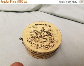 Propert's Leather and saddle soap tin can