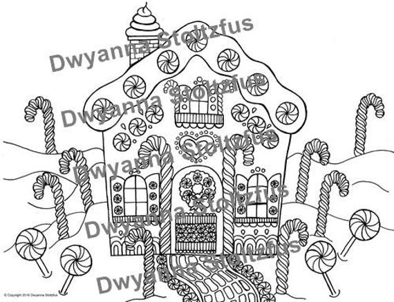 Candy Cane Lane Coloring Page JPG