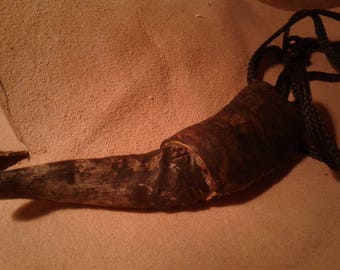 Gambian Sufi Taweez Horn West Afican horn amulet gris gris + free ritual bathing herbs