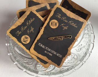 Black Kitchen Knife Pin - Feminist Hard Enamel Pin by lazy LUCA