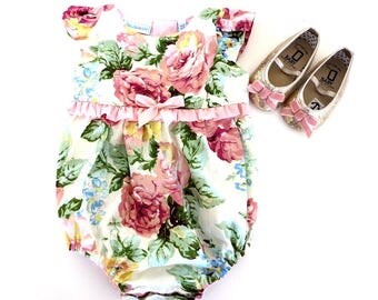 Baby Clothes, Baby girl clothes, Baby girl romper, Vintage Baby, Vintage baby romper, Baby Easter romper Size 3-6 months Ready to Ship