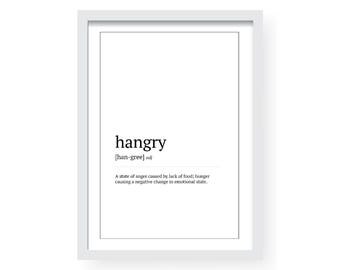 Hangry print | Etsy