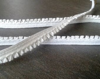 2 meter white cotton braid look mini-pompons