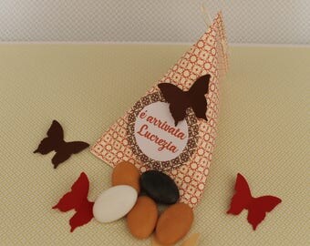 Birthday Favor boxes door box customizable Birth Baptism confetti Boite a dragee Berlingot Naissance Bapteme Baby Girl