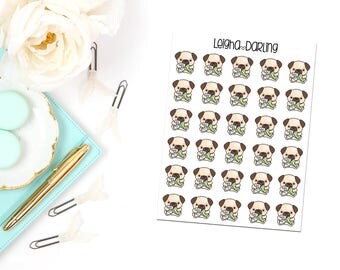 Bill Due Pug Planner Stickers